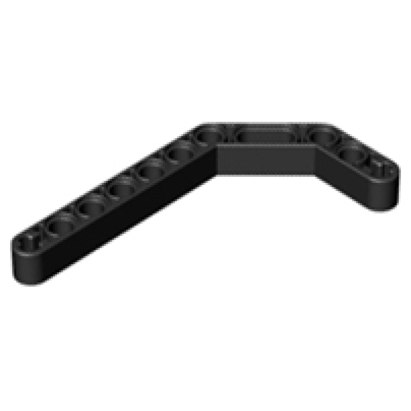 Technic, Hefbalk, Aangepast Gebogen Dik 1x11.5 Black